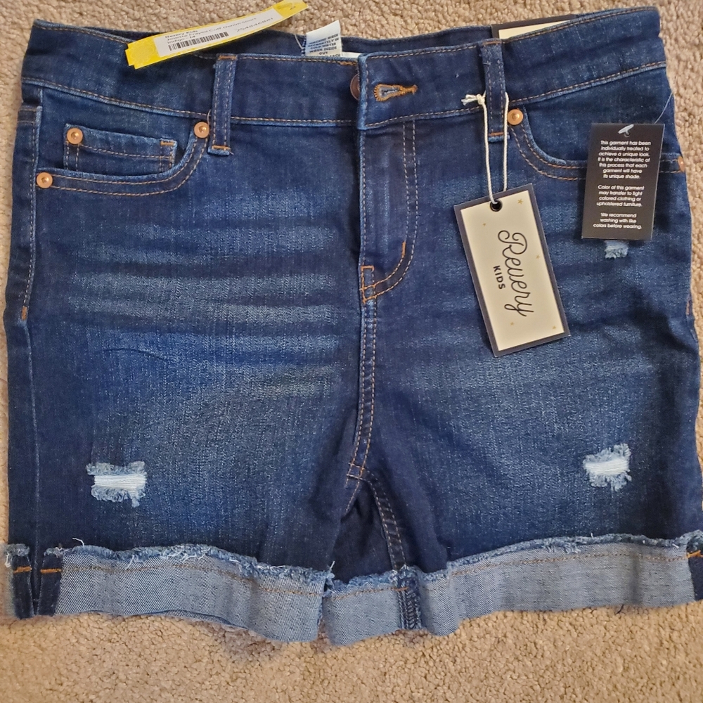 🆕️ NWT Blue High-Waisted Cuffed Denim Shorts